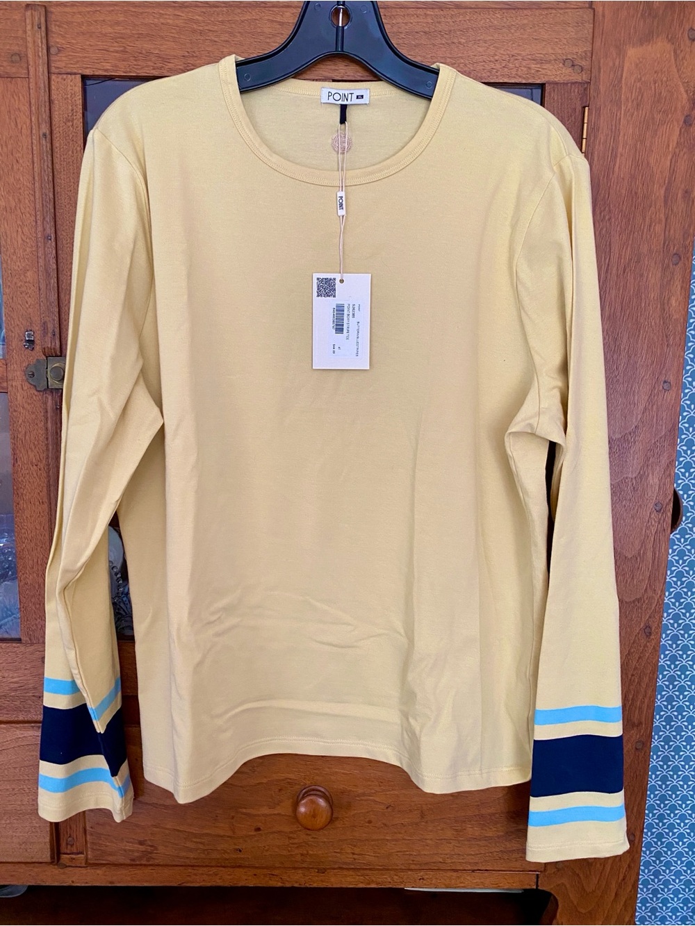 Boxy Stripe Tee Long Sleeves XL